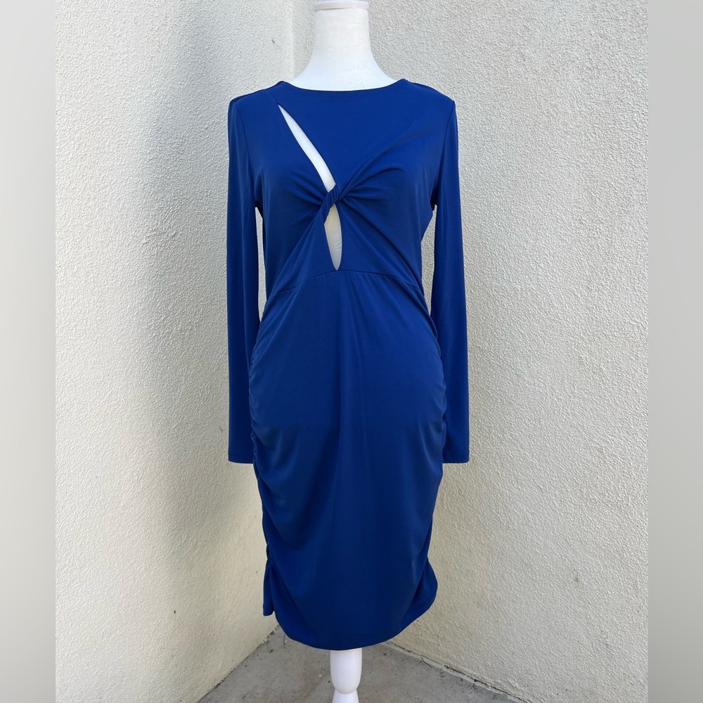 ASOS Long Sleeve Electric Blue Cocktail Dress